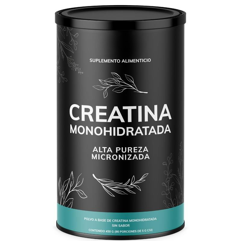 Creatina Monohidratada Micronizada 450g para 3 meses - Muy Alta Pureza Sin Sabor - Suplemento Alimenticio Premium