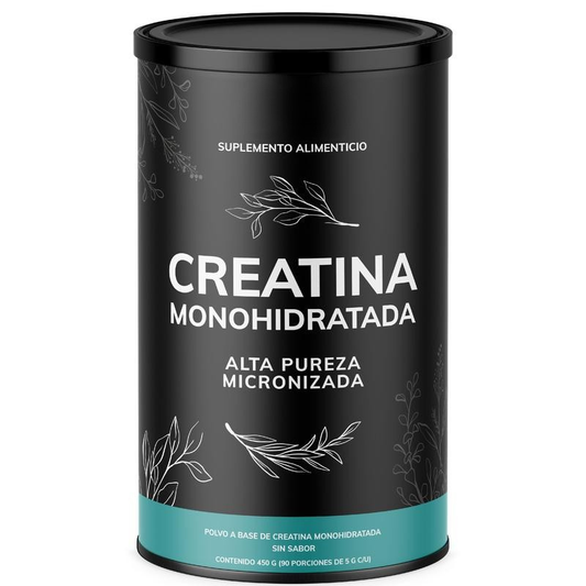 Creatina Monohidratada Micronizada 450g para 3 meses - Muy Alta Pureza Sin Sabor - Suplemento Alimenticio Premium